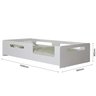 Cama Montessoriana Solteiro Amanda Design Funcional e Seguro. Cor Branco - 2