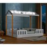 Cama Infantil Montessoriana Ágatha Casal Com Led E Colchão Branco/Amêndoa - Divaloto - Cor: - 6