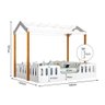 Cama Infantil Montessoriana Ágatha Casal Com Led E Colchão Branco/Amêndoa - Divaloto - Cor: - 4