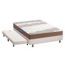 Ver imagem 1 de Cama Box c/Auxiliar Casal: Colchão Espuma Probel D33 Guarda Costa Brown + Base CRC Courano White(138
