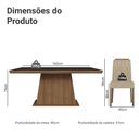 Ver imagem 3 de Conjunto Sala de Jantar Tampo de Madeira 6 Cadeiras Rustic/Preto/Imperial Assis Madesa