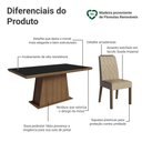Ver imagem 4 de Conjunto Sala de Jantar Tampo de Madeira 6 Cadeiras Rustic/Preto/Imperial Assis Madesa