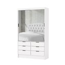 Ver imagem 1 de Guarda Roupa Sevilha Premium 2 Portas de Correr com Espelho Carioca Moveis Branco