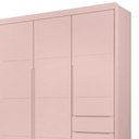 Ver imagem 3 de Jogo de Quarto Infantil Guarda Roupa 2 Portas e Cômoda 4 Gavetas Lua P04 Rose - Mpozenato