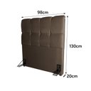 Ver imagem 2 de Cabeceira Cama Box Solteiro 98cm Suede Velut Marrom - King House
