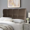 Ver imagem 1 de Cabeceira Cama Box Solteiro 98cm Suede Velut Marrom - King House
