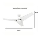 Ver imagem 6 de Ventilador de Teto Com Controle Remoto Natuvent Callis Led 3 Pás Madeira Branco 6500k Branco Frio