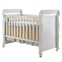 Ver imagem 4 de Berço Americano Mirelle e Guarda Roupa Infantil Ane Branco Brilho com Colchão Gazin – Phoenix