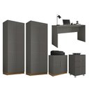 Ver imagem 1 de Kit Conjunto Escritório 5 Peças Cubic Cinza Caemmun