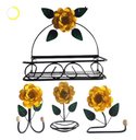 Ver imagem 1 de Kit 4 Peças Organizadores para Banheiro:amarelo