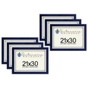 Ver imagem 1 de Kit 6 Molduras Porta Diploma Certificado A4 21x30 Azul