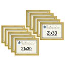 Ver imagem 1 de Kit 10 Molduras Porta Diploma Certificado A4 21x30 Amarelo