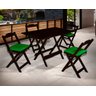 Conjunto Mesa com 4 Cadeiras Madeira Maciça Dobravel 120x70 N&E Loja Verde - 8