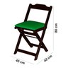 Conjunto Mesa com 4 Cadeiras Madeira Maciça Dobravel 120x70 N&E Loja Verde - 12