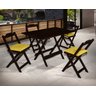Conjunto Mesa com 4 Cadeiras Madeira Maciça Dobravel 120x70 N&E Loja Verde - 1