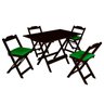 Conjunto Mesa com 4 Cadeiras Madeira Maciça Dobravel 120x70 N&E Loja Verde - 9