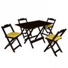 Conjunto Mesa com 4 Cadeiras Madeira Maciça Dobravel 120x70 N&E Loja Verde - 2