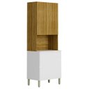 Ver imagem 1 de Paneleiro de Cozinha Torre Quente Minsk K02 Branco/freijó - Mpozenato