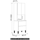 Ver imagem 4 de Paneleiro de Cozinha Torre Quente Minsk K02 Branco/freijó - Mpozenato