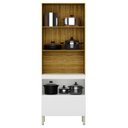 Ver imagem 2 de Paneleiro de Cozinha Torre Quente Minsk K02 Branco/freijó - Mpozenato