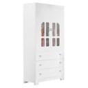 Ver imagem 1 de Guarda Roupa Infantil New Katatau 2 Portas e 3 Gavetas Branco Brilho - Reller Móveis