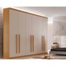 Guarda Roupa Casal 6 Portas e 6 Gavetas Pernambuco Naturale/Off White - Rufato - 1