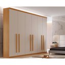 Ver imagem 1 de Guarda Roupa Casal 6 Portas e 6 Gavetas Pernambuco Naturale/Off White - Rufato