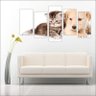 Quadro Decorativo Pet Shop Cão e Gato Mosaico Com 5 Peças - 3