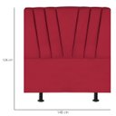Ver imagem 3 de Cabeceira Estofada de Cama Casal Box 140 Cm Ariel Suede:vermelho