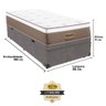 Cama Box Baú Colchão Cashemire New Solteiro King Star - 4