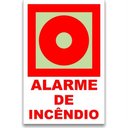 Ver imagem 1 de Placa de Pvc Fotoluminescente Auto-adesiva 13.5x20 Alame de Incêndio - 220 Bv - Sinalize Placa Fotol