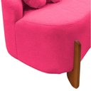 Ver imagem 7 de Namoradeira Sofá Feijão Moscou 130cm Orgânica Couro Rosa Pink