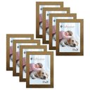 Ver imagem 1 de Kit 8 Molduras Porta Retrato 15X21 Dourado