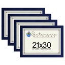 Ver imagem 1 de Kit 4 Molduras Porta Diploma Certificado A4 21x30 Azul