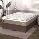 Ver imagem 6 de Cama Box Baú Casal Queen Colchão Molas Ensacadas Guarda Costas Alameda Probel 158x198x71cm Suede