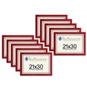 Ver imagem 1 de Kit 10 Molduras Porta Diploma Certificado A4 21x30 Vermelho