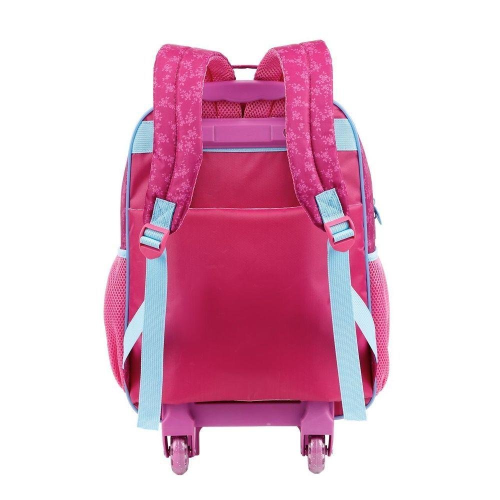 Mochila Princesas Disney Bolsa Rodinha Infantil 16l Rosa - 2