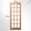 Ver imagem 2 de Folha de Porta Maciça em Eucalipto Acabamento Natural 210x90cm PM13 Formosa Cruzeiro Portas