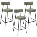 Ver imagem 1 de Kit 03 Banquetas Baixa para Cozinha Sala de Jantar Bar Bancada Milão L02 Bouclê Oliva - lyam