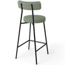 Ver imagem 6 de Kit 03 Banquetas Baixa para Cozinha Sala de Jantar Bar Bancada Milão L02 Bouclê Oliva - lyam