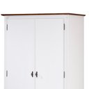 Ver imagem 3 de Guarda Roupa Solteiro 2 Portas 1 Gaveta 60406 Linz Móveis - Branco/Imbuia