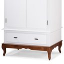 Ver imagem 4 de Guarda Roupa Solteiro 2 Portas 1 Gaveta 60406 Linz Móveis - Branco/Imbuia
