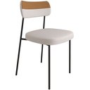Ver imagem 3 de Kit 06 Cadeiras Decorativas Estofada Sala de Jantar Melina F01 Linho Bege - Lyam Decor
