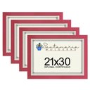Ver imagem 1 de Kit 4 Molduras Porta Diploma Certificado A4 21x30 Rosa