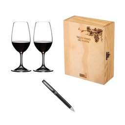 Kit Riedel 2 Taças Vinho do Porto + Caneta Crown + Caixa - 2