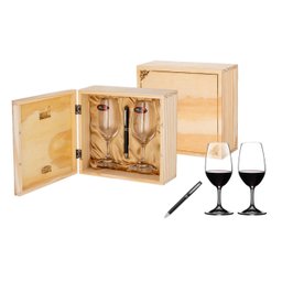 Kit Riedel 2 Taças Vinho do Porto + Caneta Crown + Caixa - 1