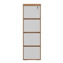 Ver mais imagens de Armário para Escritório com 4 Gavetas e Chave Arquivo Freijó/branco
