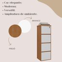 Ver imagem 7 de Armário para Escritório com 4 Gavetas e Chave Arquivo Freijó/branco