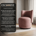 Ver imagem 5 de Poltrona Orgânica Lia Giratória Boucle Redonda Luxo Moderna p/ Penteadeira Sala Espera Recepção: Ros