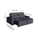Ver imagem 2 de Sofá Áustria 3 Lugares 1,80 Cm - de Casa Décor e Estofados.